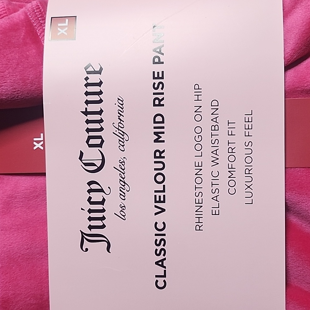 NWT Juicy Couture Classic Velour Pants - Picture 2 of 4